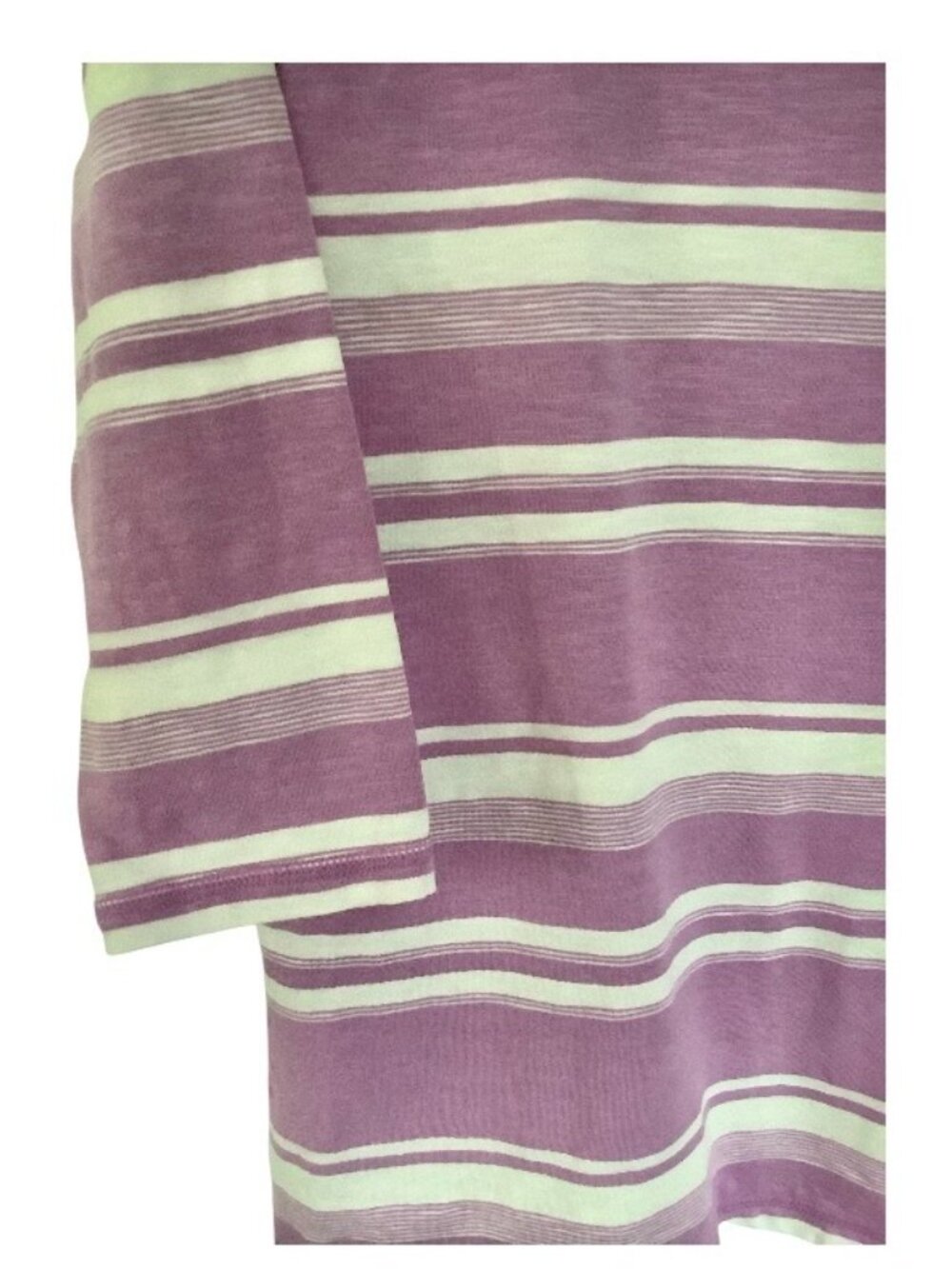 Talbot purple striped 3/4 sleeve with unique cut out in back. Size M - Picture 3 of 6